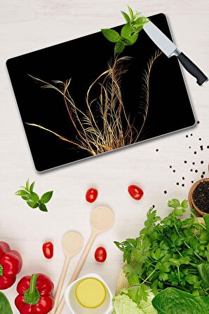 Saban Altın Dal Cam Kesme Tahtası - Cam Kesme Tablası | 30 Cm X 40 Cm